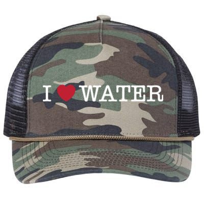 I Love Water Gift Retro Rope Trucker Hat Cap