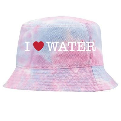 I Love Water Gift Tie-Dyed Bucket Hat