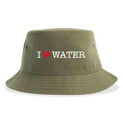 I Love Water Gift Sustainable Bucket Hat