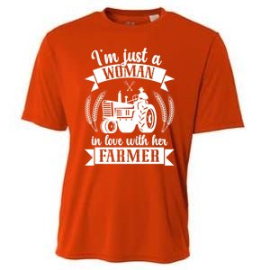 In Love With Her Farmer Wife Farm Wife Of A Farmer Gift Cooling Performance Crew T-Shirt