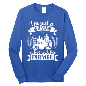 In Love With Her Farmer Wife Farm Wife Of A Farmer Gift Long Sleeve Shirt