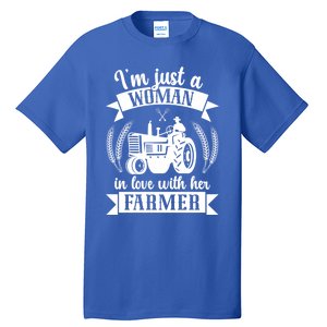 In Love With Her Farmer Wife Farm Wife Of A Farmer Gift Tall T-Shirt