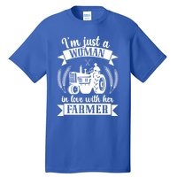 In Love With Her Farmer Wife Farm Wife Of A Farmer Gift Tall T-Shirt