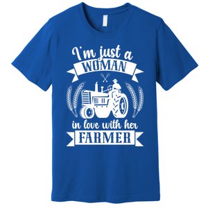 In Love With Her Farmer Wife Farm Wife Of A Farmer Gift Premium T-Shirt