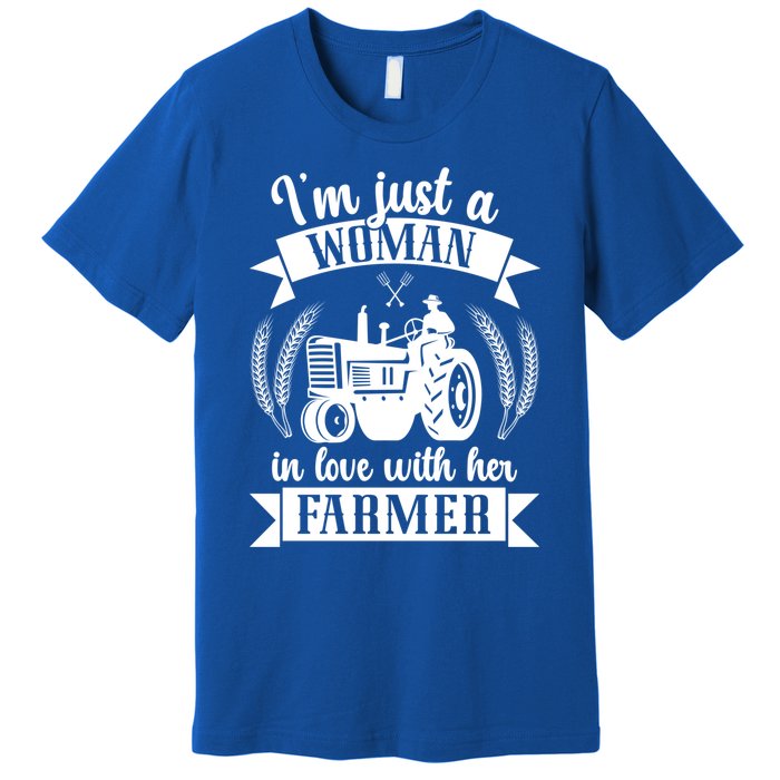 In Love With Her Farmer Wife Farm Wife Of A Farmer Gift Premium T-Shirt