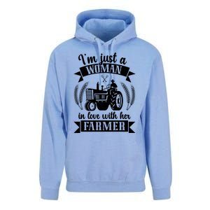 In Love With Her Farmer Wife Farm Wife Of A Farmer Gift Unisex Surf Hoodie