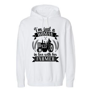 In Love With Her Farmer Wife Farm Wife Of A Farmer Gift Garment-Dyed Fleece Hoodie