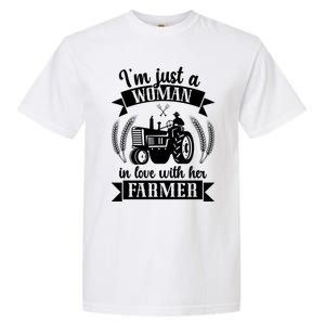 In Love With Her Farmer Wife Farm Wife Of A Farmer Gift Garment-Dyed Heavyweight T-Shirt