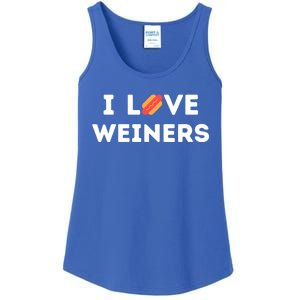 I Love Weiners Frank Sausage Bun Hotdogs Food Gift Ladies Essential Tank