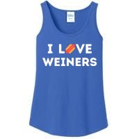 I Love Weiners Frank Sausage Bun Hotdogs Food Gift Ladies Essential Tank