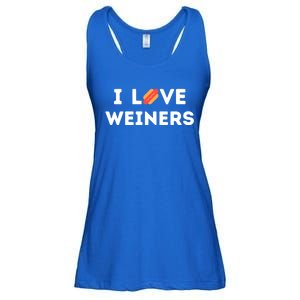 I Love Weiners Frank Sausage Bun Hotdogs Food Gift Ladies Essential Flowy Tank