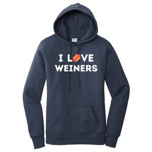 I Love Weiners Frank Sausage Bun Hotdogs Food Gift Women's Pullover Hoodie