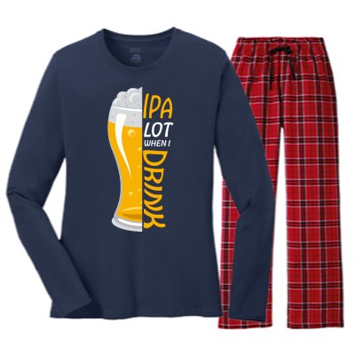 IPA Lot When I Drink Women's Long Sleeve Flannel Pajama Set 