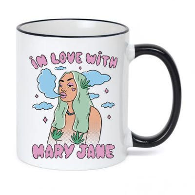 In Love With Mary Jane Female Marijuana 11oz Black Color Changing Mug