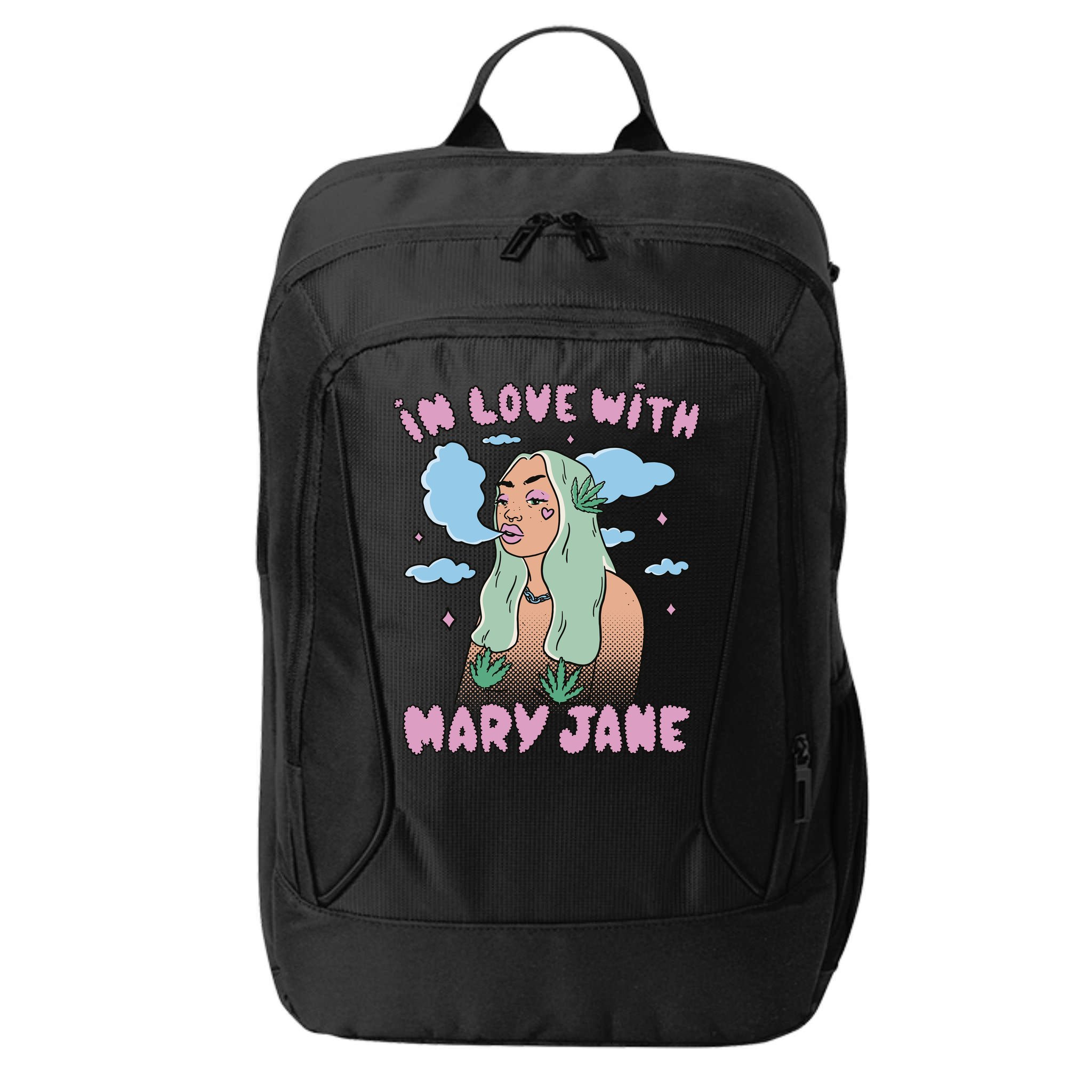 In Love With Mary Jane Female Marijuana City Backpack