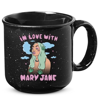 In Love With Mary Jane Female Marijuana 15oz Campfire Ceramic Mug