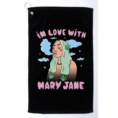 In Love With Mary Jane Female Marijuana Platinum Collection Golf Towel