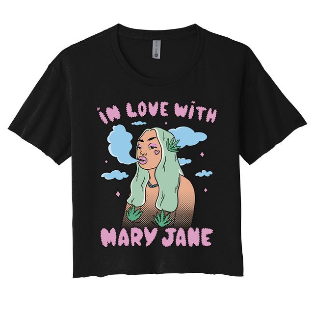 In Love With Mary Jane Female Marijuana Crop Top