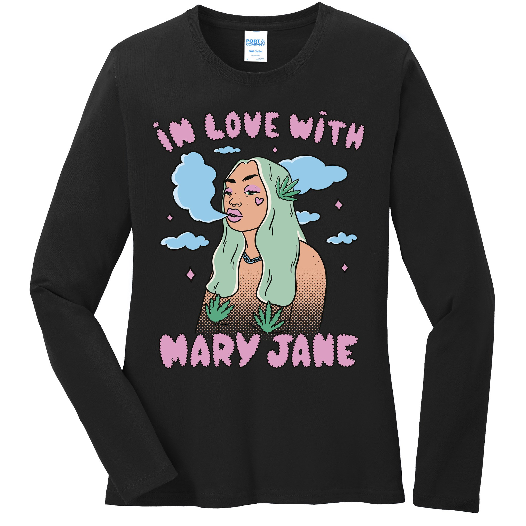 In Love With Mary Jane Female Marijuana Ladies Long Sleeve Shirt