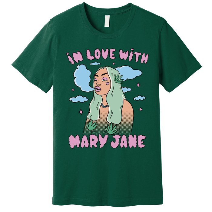 In Love With Mary Jane Female Marijuana Premium T-Shirt