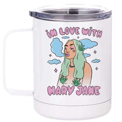 In Love With Mary Jane Female Marijuana 12 oz Stainless Steel Tumbler Cup