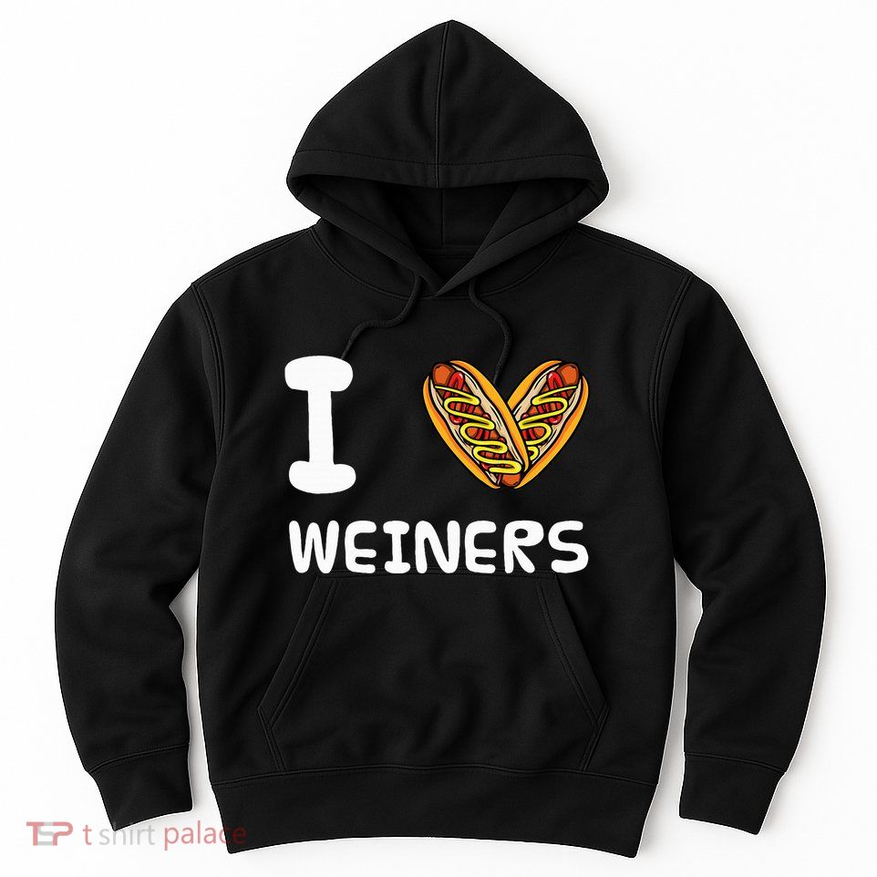 I Love Weiners Hotdogs Frankfurter Wiener Frank Sausage Bun Hoodie