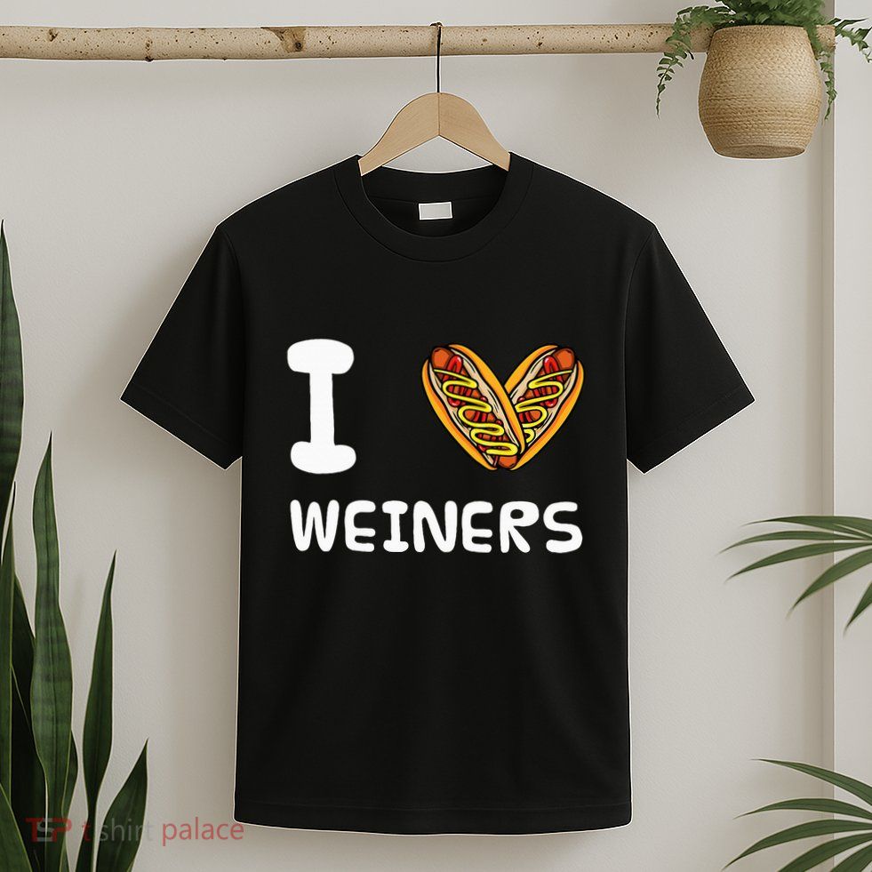 I Love Weiners Hotdogs Frankfurter Wiener Frank Sausage Bun T-Shirt