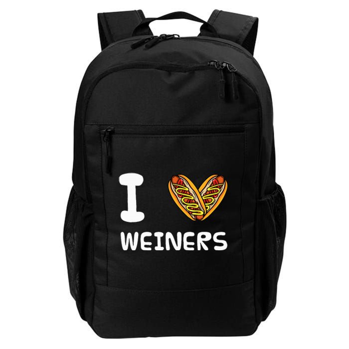 I Love Weiners Hotdogs Frankfurter Wiener Frank Sausage Bun Daily Commute Backpack