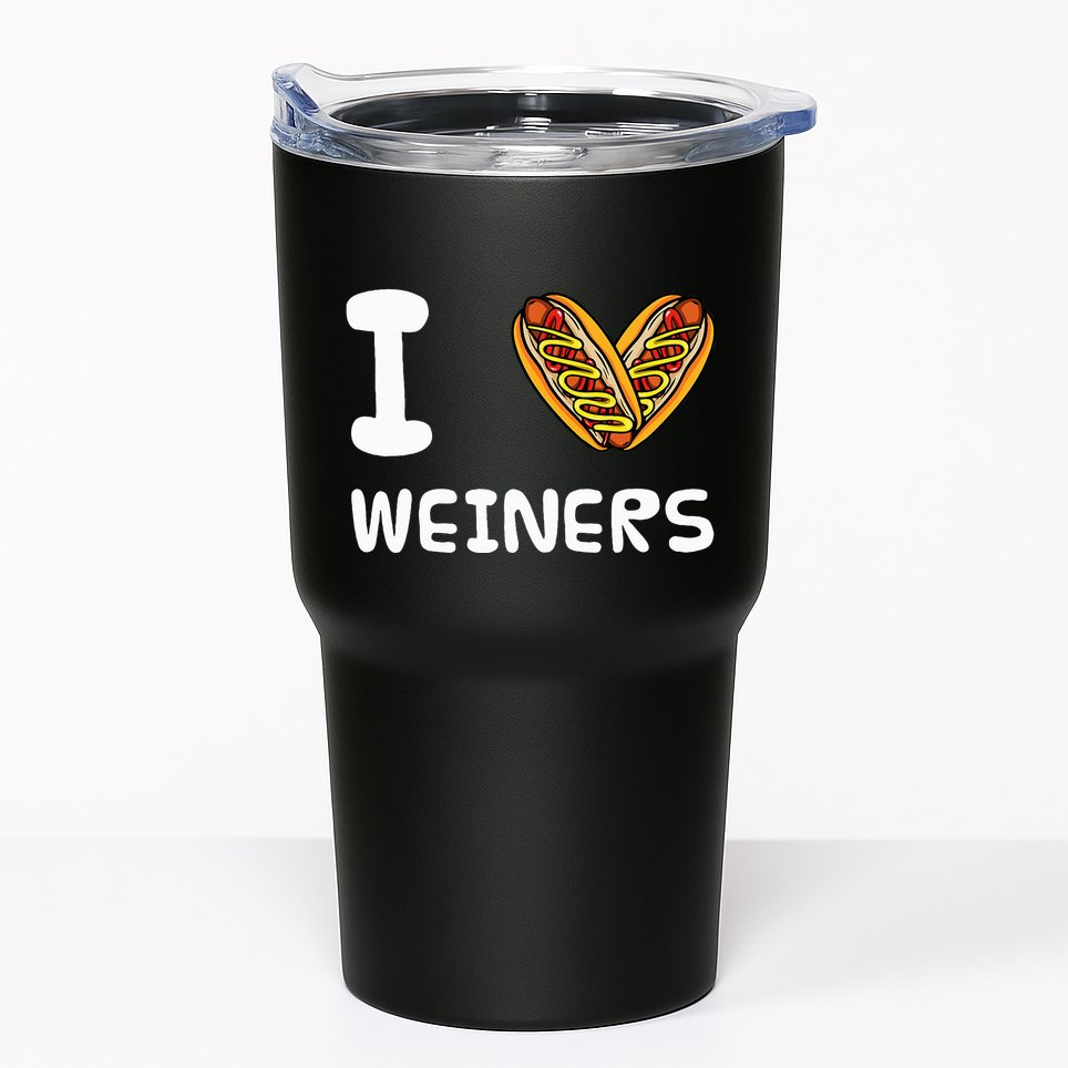 I Love Weiners Hotdogs Frankfurter Wiener Frank Sausage Bun Tumbler