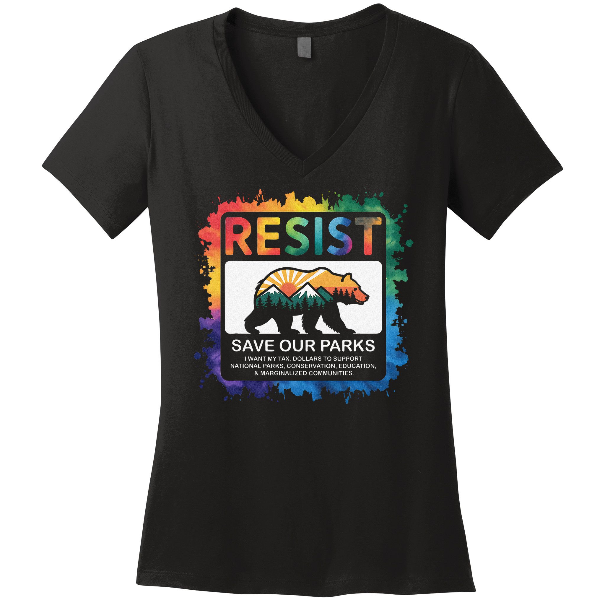 I Literally Want My Tax Dollars To Support National Parks Women's V-Neck T-Shirt
