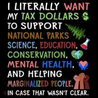 I Literally Want My Tax Dollars To Support National Parks  7-Panel Snapback Hat