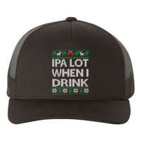 IPA Lot When I Drink Ugly Christmas Craft Beer Drinker Yupoong Adult 5-Panel Trucker Hat