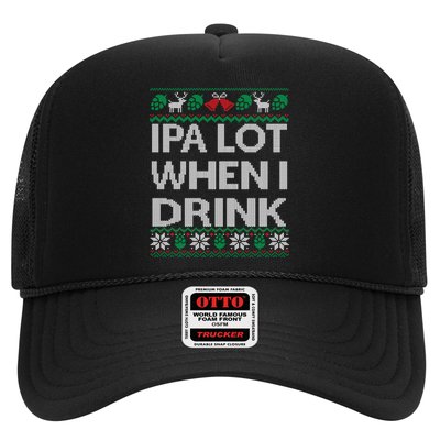 IPA Lot When I Drink Ugly Christmas Craft Beer Drinker Trucker Hat
