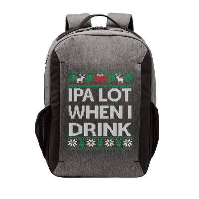 IPA Lot When I Drink Ugly Christmas Craft Beer Drinker Vector Backpack