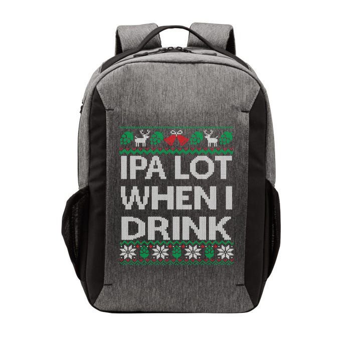 IPA Lot When I Drink Ugly Christmas Craft Beer Drinker Vector Backpack