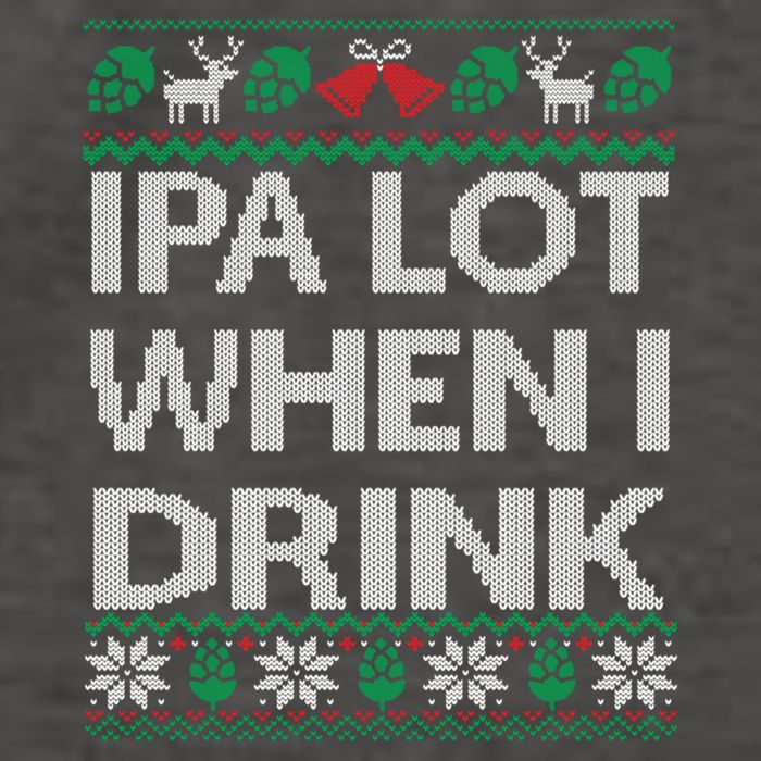 IPA Lot When I Drink Ugly Christmas Craft Beer Drinker Vector Backpack