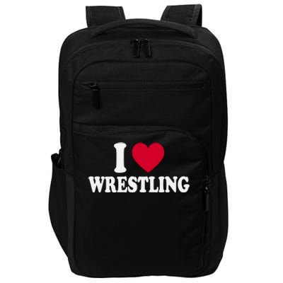 I Love Wrestling Heart Love Training Gift Impact Tech Backpack