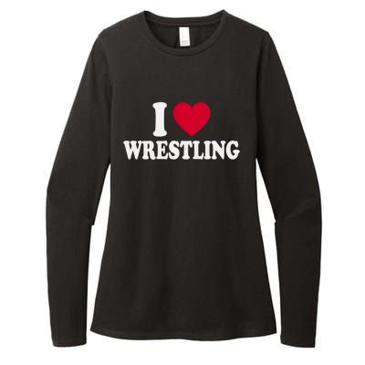 I Love Wrestling Heart Love Training Gift Womens CVC Long Sleeve Shirt