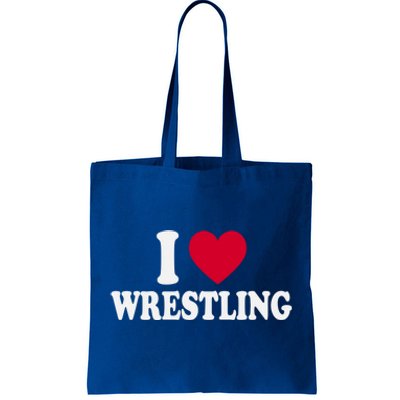 I Love Wrestling Heart Love Training Gift Tote Bag