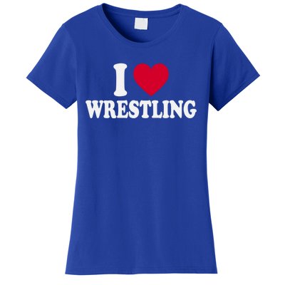 I Love Wrestling Heart Love Training Gift Women's T-Shirt