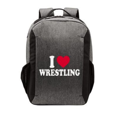 I Love Wrestling Heart Love Training Gift Vector Backpack