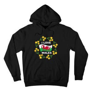 I Love Wales Welsh Dragon With Daffodils Tall Hoodie