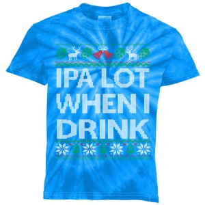 Ipa Lot When I Ugly Christmas Craft Beer Er Gift Cute Gift Kids Tie-Dye T-Shirt