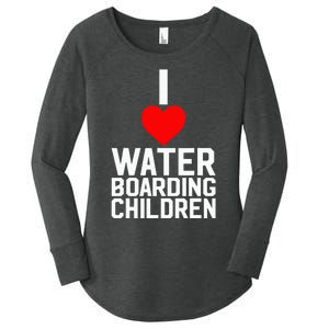 I Love Water Boarding Children Funny Women's Perfect Tri Tunic Long Sleeve Shirt