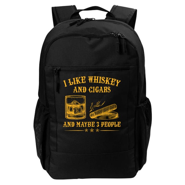 I Like Whiskey And Cigars And Maybe 3 People Vintage Daily Commute Backpack