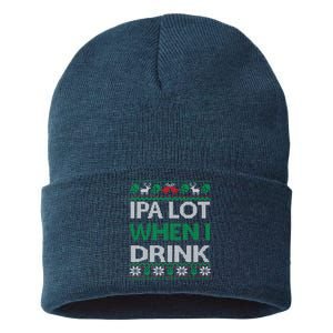 Ipa Lot When I Drink Gift For Christmas Sustainable Knit Beanie