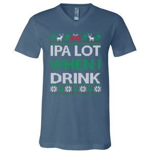 Ipa Lot When I Drink Gift For Christmas V-Neck T-Shirt