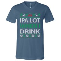 Ipa Lot When I Drink Gift For Christmas V-Neck T-Shirt