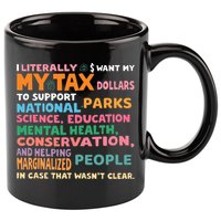 I Literally Want My Tax Dollars To Support National Parks  11oz C Handle Ceramic Mug