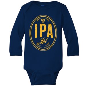 IPA Lot When I Drink Baby Long Sleeve Bodysuit